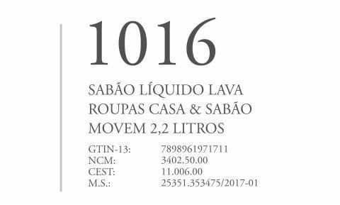 1016 - Sabão Lava Roupas Bicarbonato Sódio - Q3 - P1 - Movem