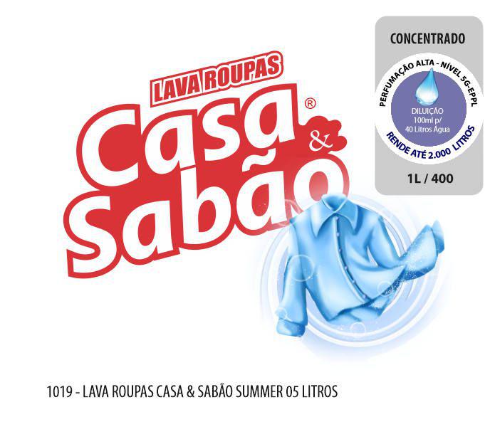 1019-PP-Q1 - Sabão Lava Roupas Casa e Sabão 05 Litros