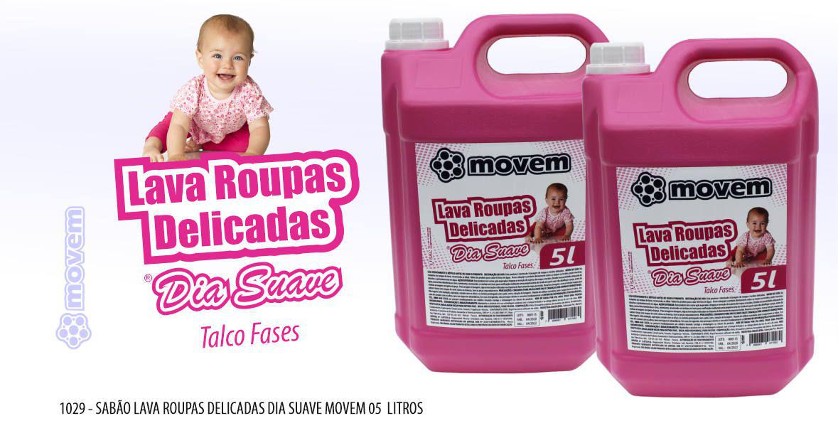 Sabão Liquido Lava Roupas Delicadas Movem 05 Litros (Cód. 1029)