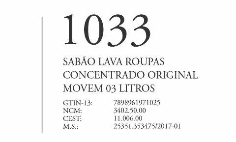 1033 - Sabão Lava Roupas Original - Q3 - P1 - Movem