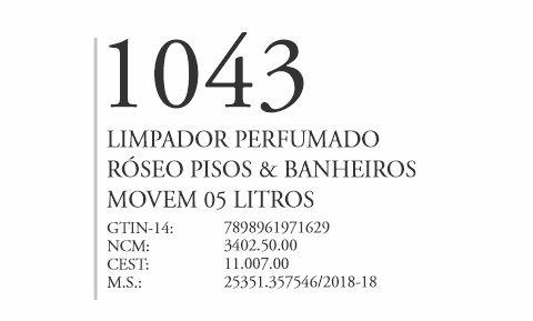 1043 - Roseo Limpador Perfumado Concentrado - Q3 - P1 - Movem