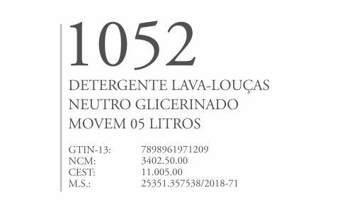 1052 - Detergente Lava Louças - Q3 - P1 - Movem