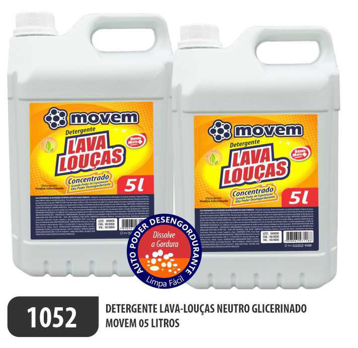 1052 - Detergente Lava-Louças Neutro Glicerinado Movem