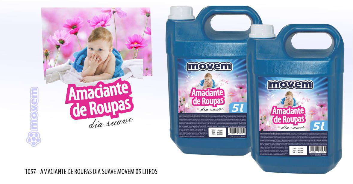 Amaciante Tradicional Flores Perfeitas Movem 05 Litros (Cód. 1057)