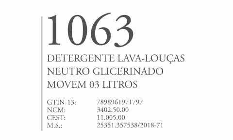 1063 - Detergente Lava Louças - Q3 - P1 - Movem