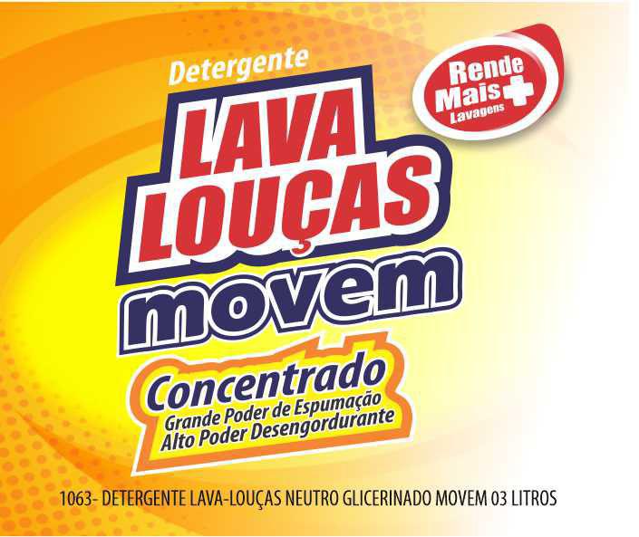 1063-PP-Q1 - Detergente Lava Louças Neutro Glicerinado Movem 05 Litros