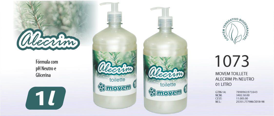 Movem Toilette Alecrim Ph Neutro e Glicerina 01 Litro (Cód. 1073)