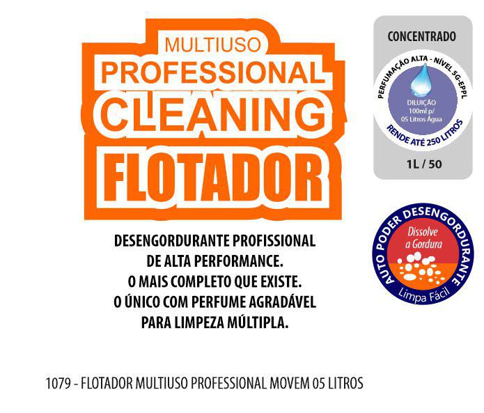 1079-PP-Q1 - Flotador Multiuso Professional Cleaning Movem 05 Litros