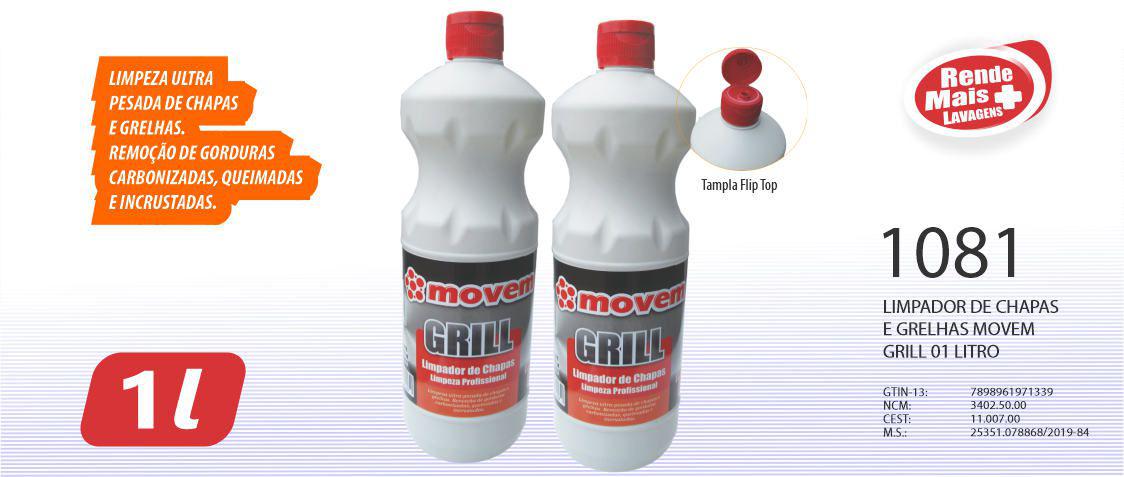 Limpador de Chapas e Grelhas Movem Grill 01 Litro (Cód. 1081)