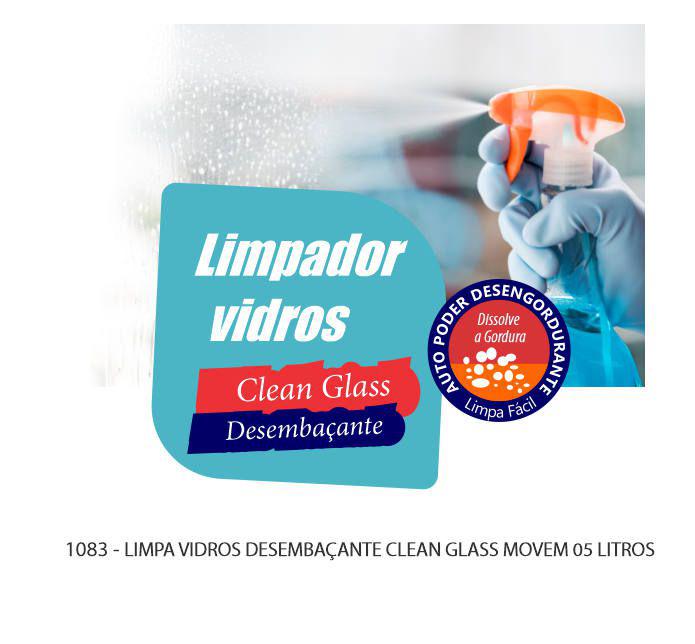 1083-PP-Q1 - Limpa Vidros Clean Glass Movem 05 Litros