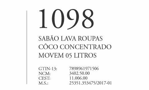 1098 - Sabão Lava Roupas Coco - Q3 - P1 - Movem