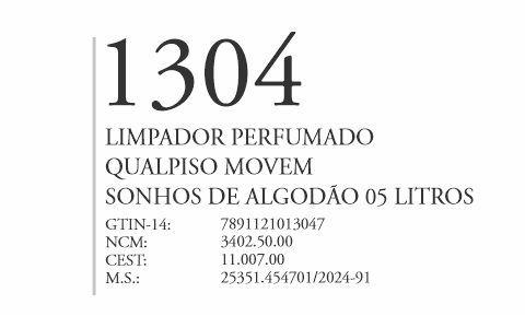 1304 - Limpador Perfumado Qualpiso Movem - Sonhos de Algodão - Q3 - P1 - Movem