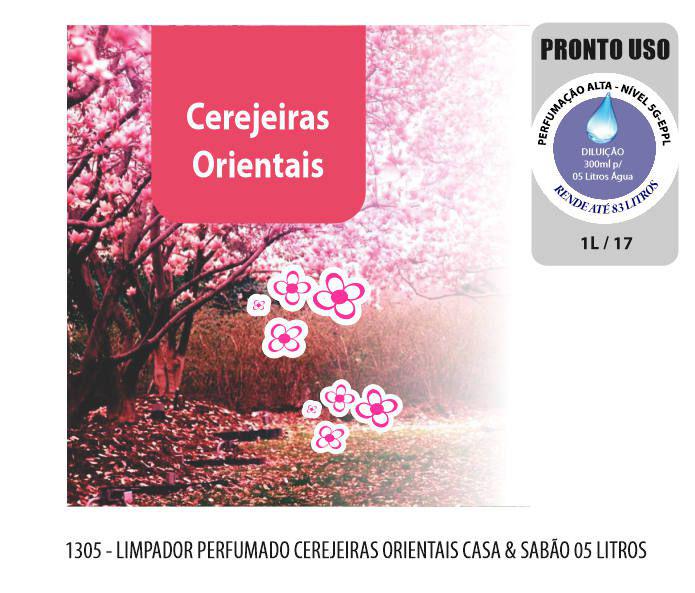 1305-PP-Q1 - Limpador Perfumado Cerejeiras Orientais 05 Litros