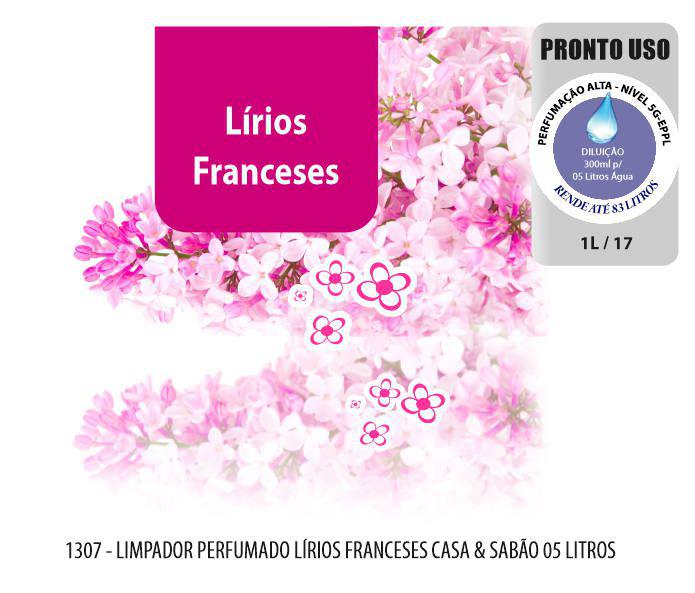 1305-PP-Q1 - Limpador Perfumado Lírios Franceses 05 Litros