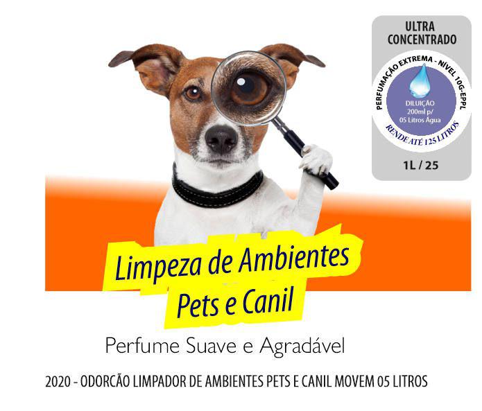 Limpador de Ambientes Pets e Canil Odorcão Movem 05 Litros (Cód. 2020)