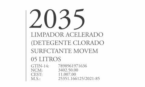 2035 - Limpador Acelerado Detergente Clorado - Q3 - P1 - Movem