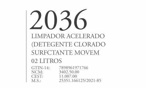 2036 - Limpador Acelerado Detergente Clorado - Q3 - P1 - Movem