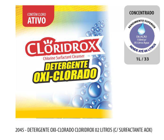 2045-PP-Q1 - Detergente Oxi Clorado Cloridrox 02 Litros