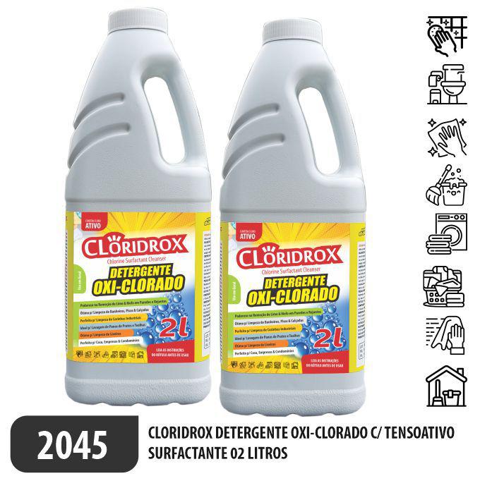 2045 - Detergente Oxi Clorado Cloridrox 02 Litros - Q2 - P1 - Movem