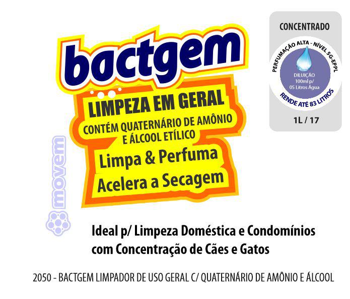 2050-PP-Q1 - Bactgem Limpador de Uso Geral Movem 05 Litros