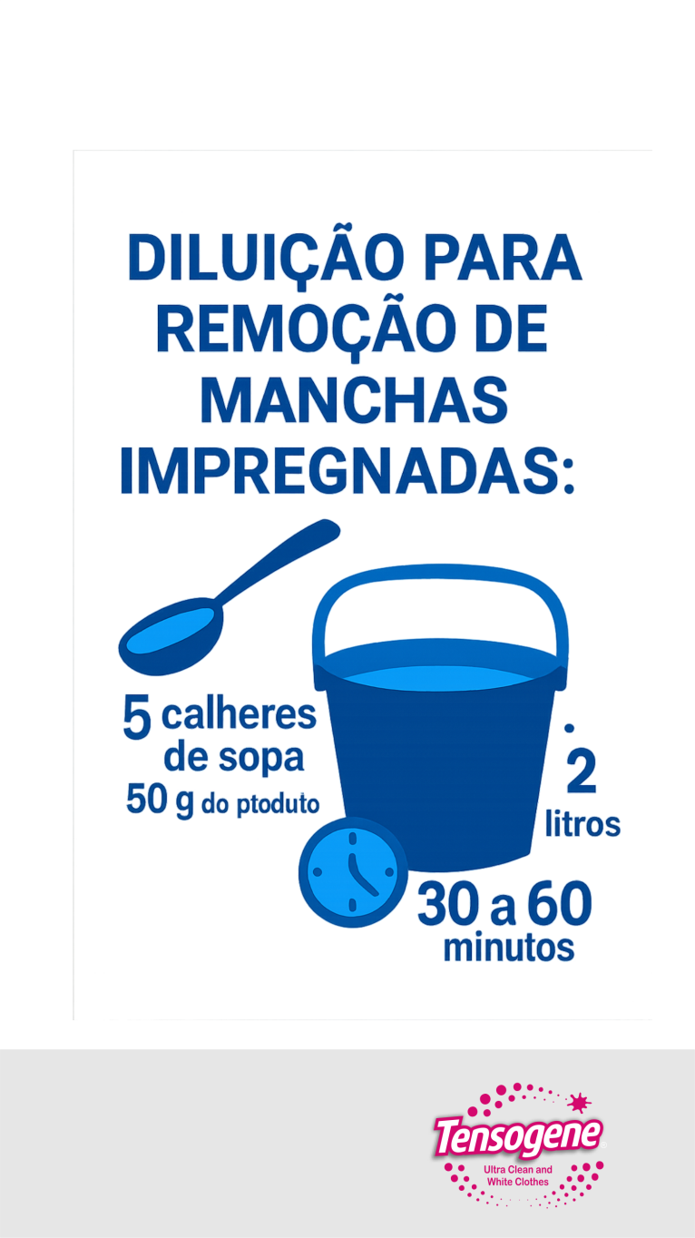 Tensogene Diluição Para Remoção de Manchas Impregnadas